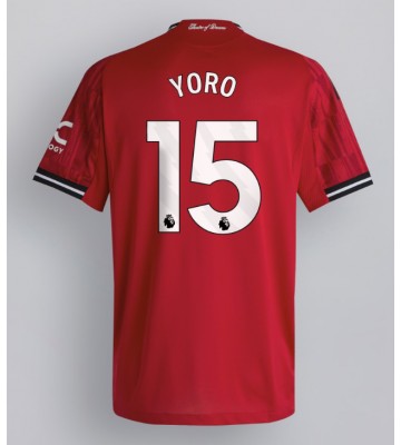 Manchester United Leny Yoro #15 Primera Equipación 2025-26 Manga Corta